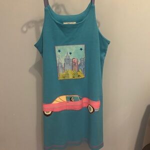 Teal and Pink Kids Casual Dress